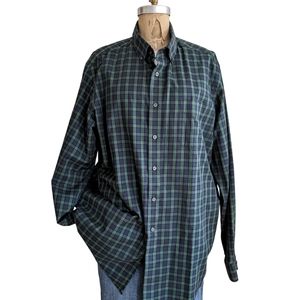 Eddie Bauer Plaid Button Down Shirt Size XLT
